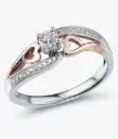 Rose Gold Diamond Heart Promise | Ring
