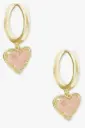 KENDRA SCOTT | Heart-Shaped Rose Quartz Dangle Earrings 