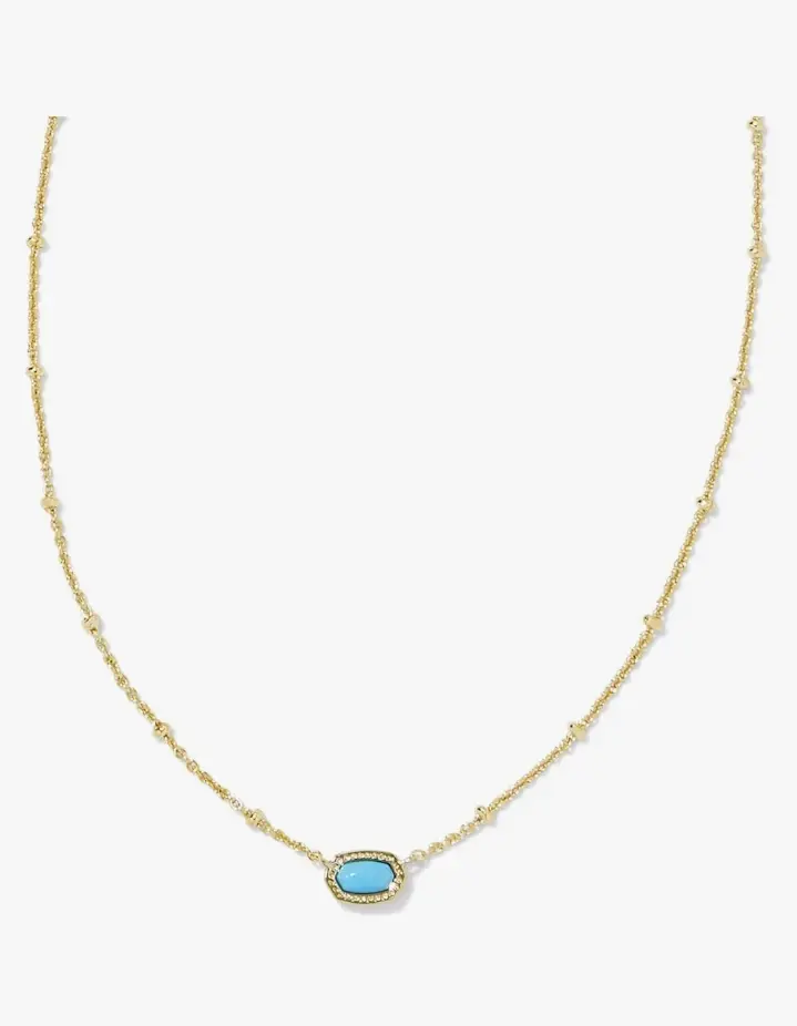 KENDRA SCOTT | Mini Elisa Turquoise Magnesite Gold Necklace
