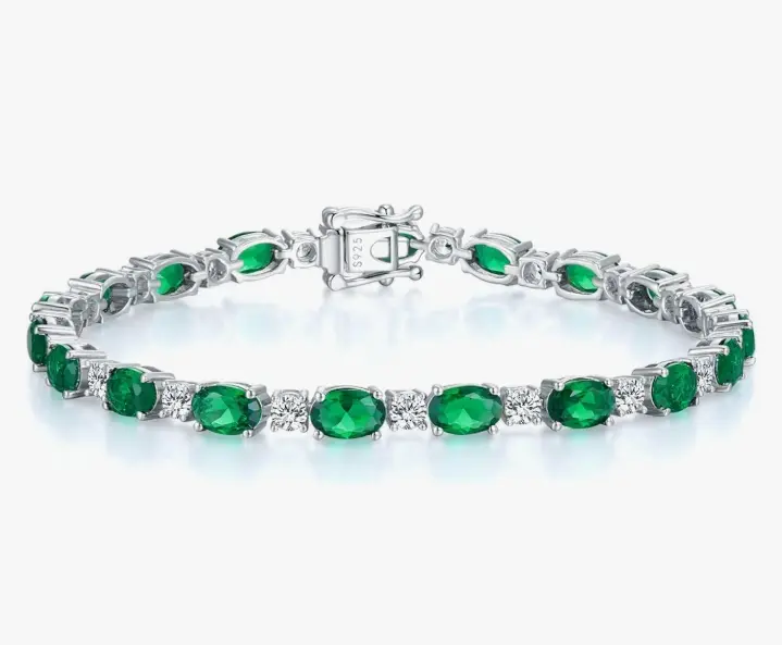 SHINING DIVA | Radiant Emerald Sterling Silver | Bracelet