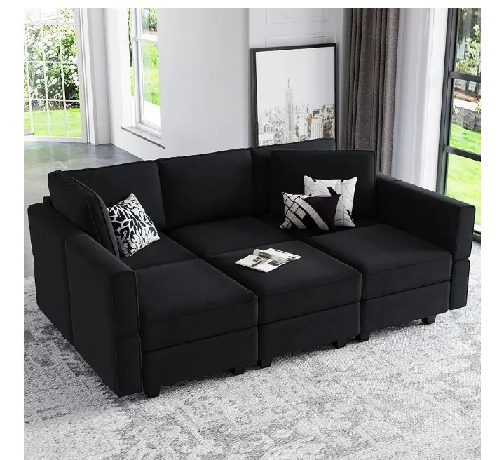 Belffin | Modular Velvet Sectional Sofa