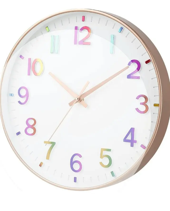TEKCOOL | 12-inch Silent Quartz | Wall Clock