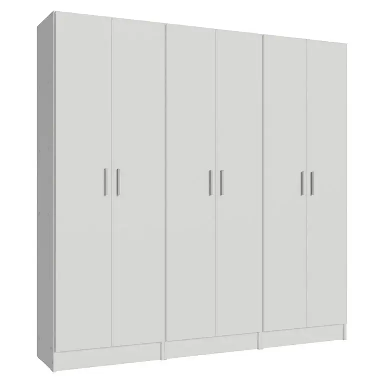 Madesa | White Wave 23" Wooden Storage Cabinet