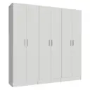 Madesa | White Wave 23" Wooden Storage Cabinet
