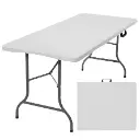 6ft Folding Portable Heavy-Duty Table | White