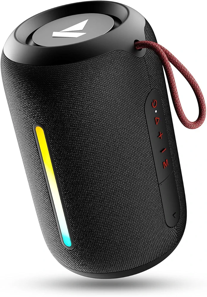 boAt | Stone Bluetooth Speaker | Signature Sound RGB LEDs Type-C Interface | Raging Black