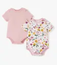 PATPAT | Supersoft & Breathable Newborn Baby Bodysuit | Pack of 2