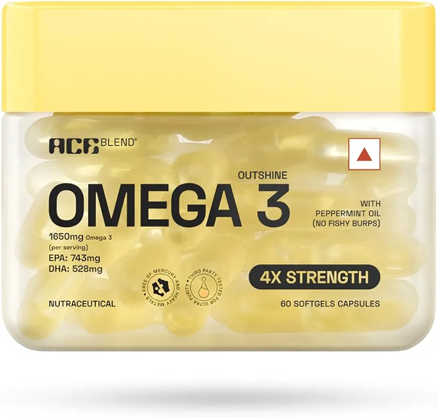 Ace Blend | Outshine Omega-3 Fish Oil Capsules | 1650mg | 4x Strength