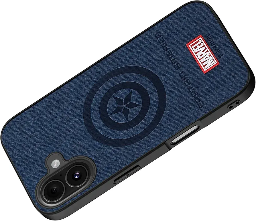 Captain America Blue Leather Case For iPhone 16