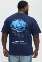 Fragile Beauty Short Sleeve Navy Blue Graphic T-Shirt