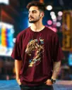 Enitor | Oversized Half Sleeve Graphic Printed T-Shirt