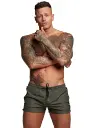 TONLEN | AeroFit Drawstring Waist Olive Green Men’s Swim Shorts