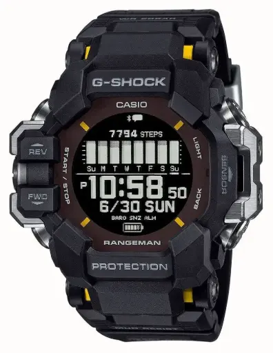 Casio | Master of G Rangeman GPR | H1000 Tough Solar HR GPS | Black