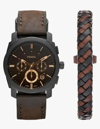 Fossil | Men's Machine Quartz | Stainless Steel Chronograph Watch | Brown