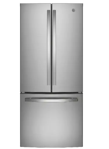GE | 20.8 cu ft. | French Door Stainless Steel Refrigerator with Bottom Freezer