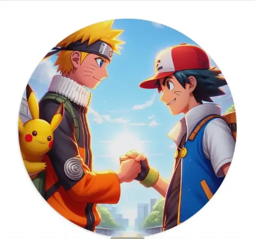 Naruto & Ash | Legendary Friendship Mouse Pad