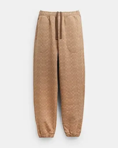 COACH | Tan Monogram Relaxed Fit Jogger