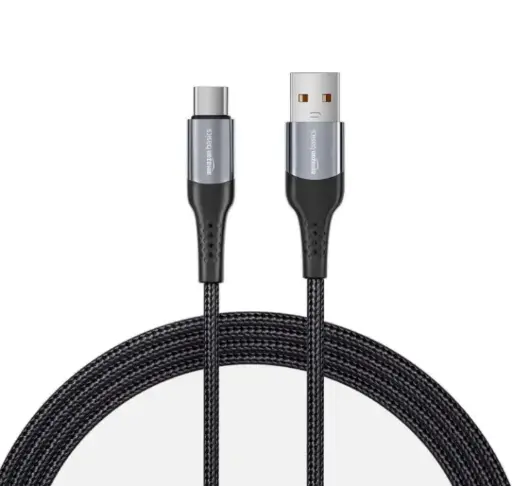 Amazon Basics | 3A Braided USB A to Type C Fast Charging Cable | 1.2m