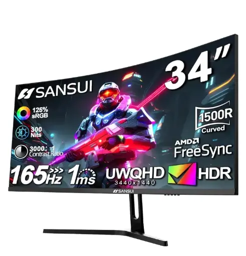 SANSUI | 34-Inch | Curved Gaming Monitor