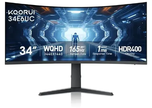 KOORUI | 34-inch | Curved Ultrawide WQHD 3440×1440 Gaming Monitor