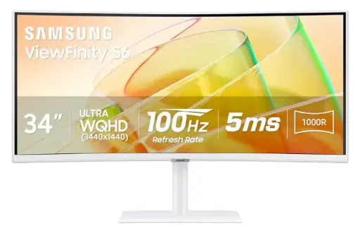 SAMSUNG | 34” Infinity S65TC Series Ultra-WQHD |  1000R Curved Computer Monitor