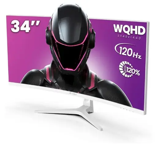 CRUS 34" | Curved Gaming Monitor | 120Hz Refresh Rate | WQHD Resolution | sRGB Color Gamut