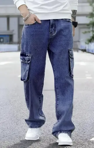 Men's Loose Low Rise Cargo Pants