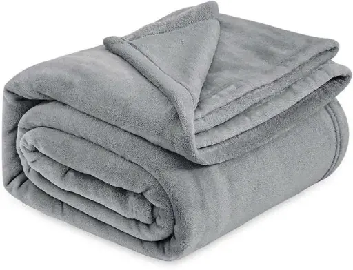 BEDSURE | Queen Size | Grey | 108x90 inches Fleece Bed Blankets