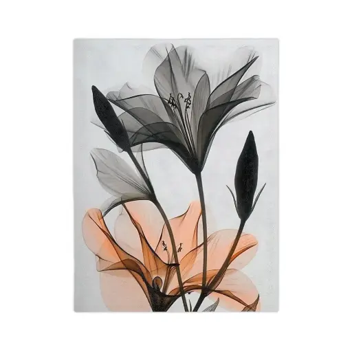 Floral Grey Microfiber | Blanket 