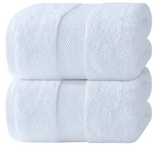 Luxury Bath Sheets Towels | 35x70 Inch | 2 Pack of White Towel