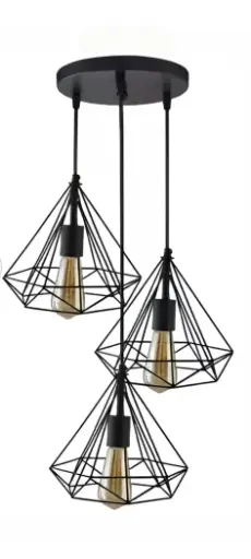 Groein | 3 Light Cluster Chandelier Diamond Hanging Pendant