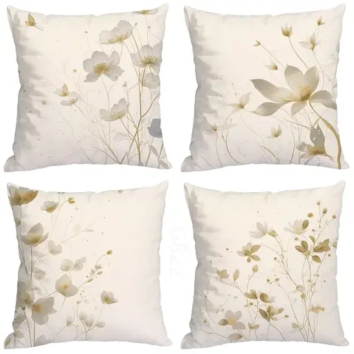 YEEFION | Whimsical Floral Pillow Covers | Pack of 4 