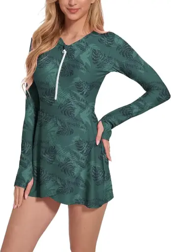 CAGOLA | Emerald Breeze Full-Coverage Swimwear