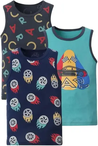 BENETIA | Baby Boy's Sleeveless Tank Top | Pack of 3