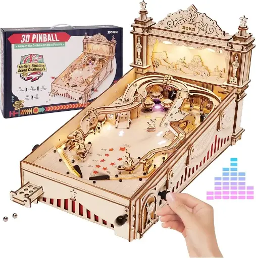 Pinewood Puzzles 3D Miniature Pinball Machine