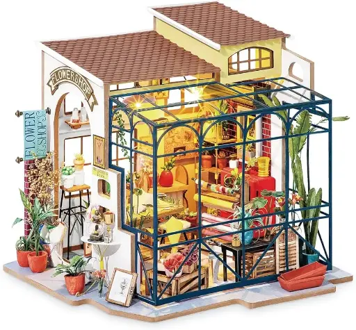 Charming Miniature Dollhouse Kit with Furniture and Accessories