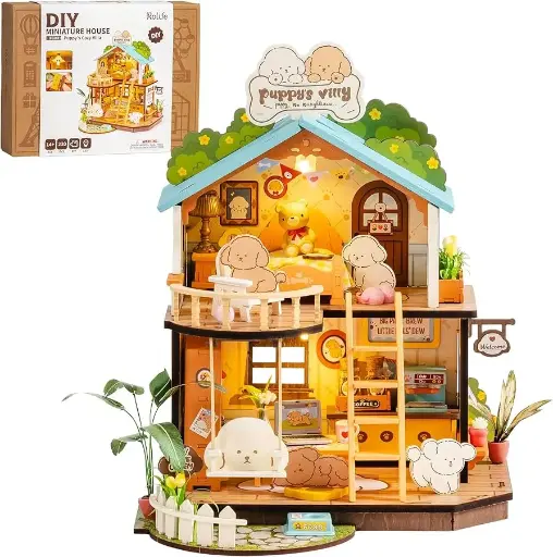 Pawsome Miniature DIY Puppy Cozy Villa Kit
