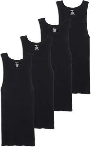Jockey | Men's Black  Undershirt | Pack of 4