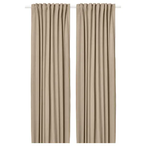 ROSENMANDEL | Room Darkening Curtain | Yellow beige wool