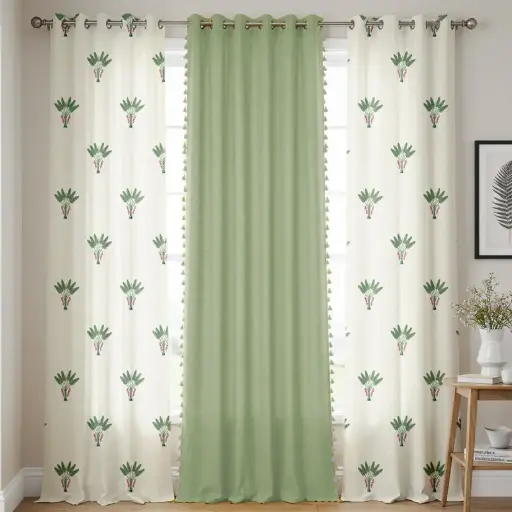 Cotton Curtains | Combo Set of 3 Curtains