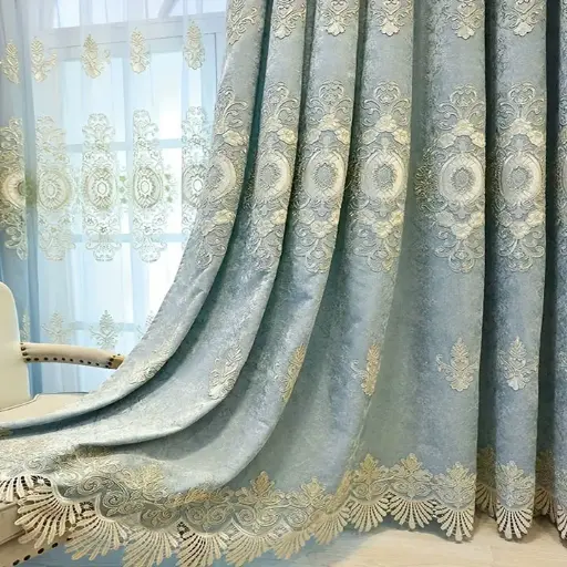 Luxury Thick | Chenille Blackout Embroidered Curtains