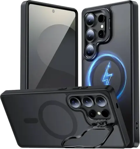 Samsung Galaxy S25 Ultra | Black Silicon Wireless Charging Case