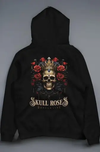 Skull Rose Graphic Printed | Hoodie
