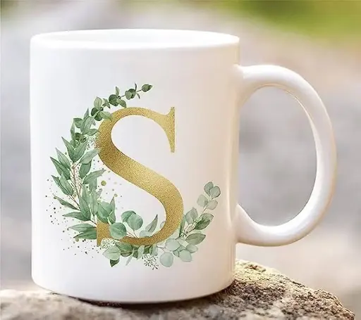 'S' Initial Custom Monogram Mug