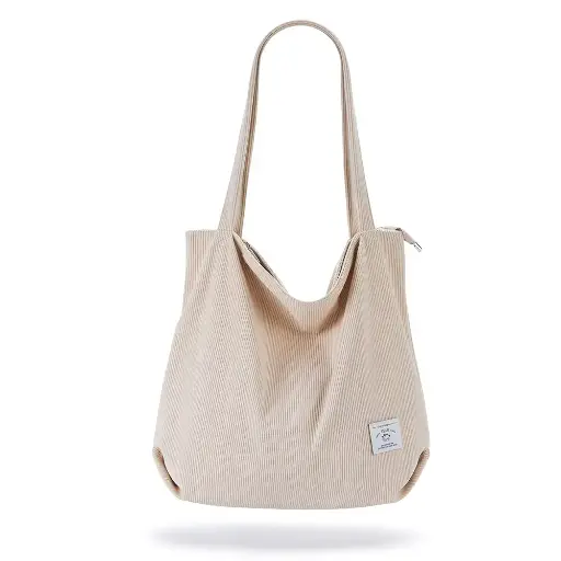 KALIDI | Women Corduroy Bag | Cream White