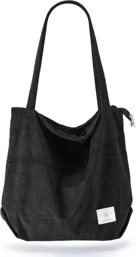 KALIDI | Women Corduroy Bag | Black