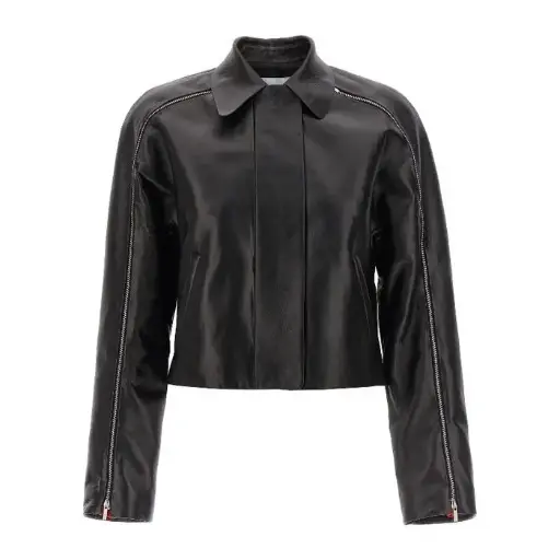 FERRAGAMO | Black Blouson Leather  Jacket