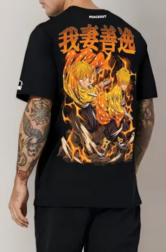 PEACEOUT | Zenitsu's Thunderclap | Anime T-Shirt 