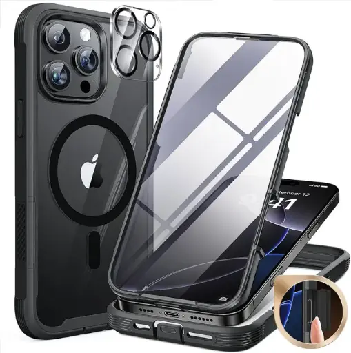 CASES VILLA | Pro Guard 360° Protective case for iPhone 16 Pro Max | Black