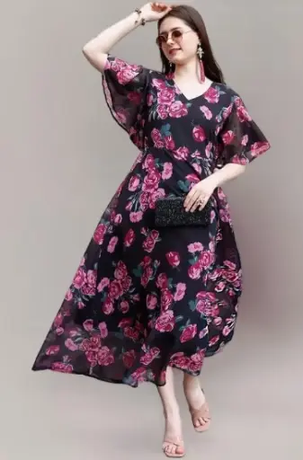 SMOWKYL | Pink Rose Delight Midi Dress